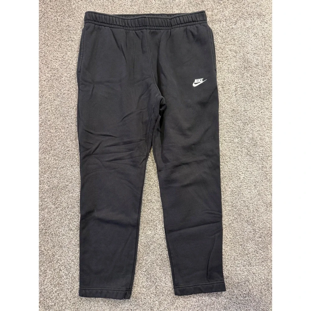 Nike Sweatpants Mens XL Black Club Fleece Joggers Sportswear Embroidered Logo - Picture 1 of 10